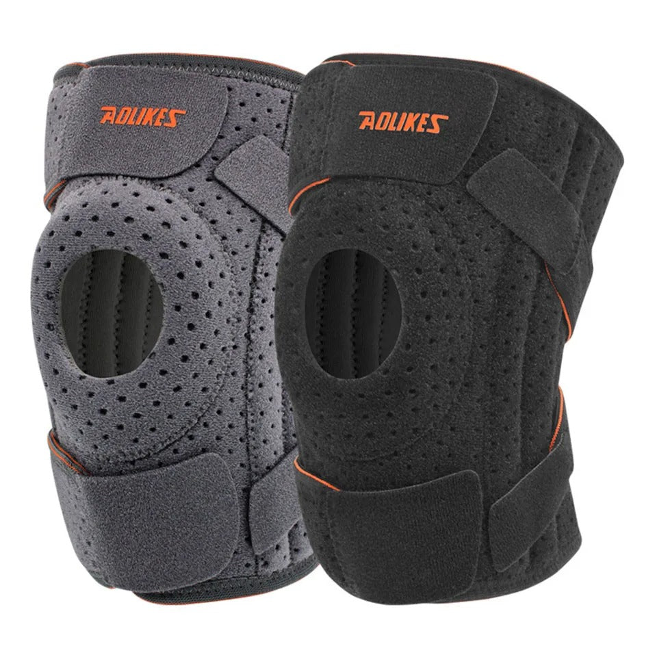 Knee Brace with Side Stabilizers & Patella Gel Pads, Knee Support for Cycling, Running &Climbing