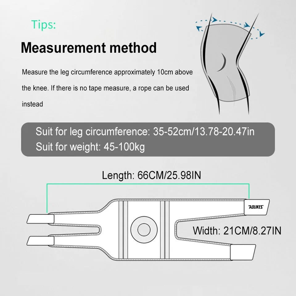 Knee Brace with Side Stabilizers & Patella Gel Pads, Knee Support for Cycling, Running &Climbing