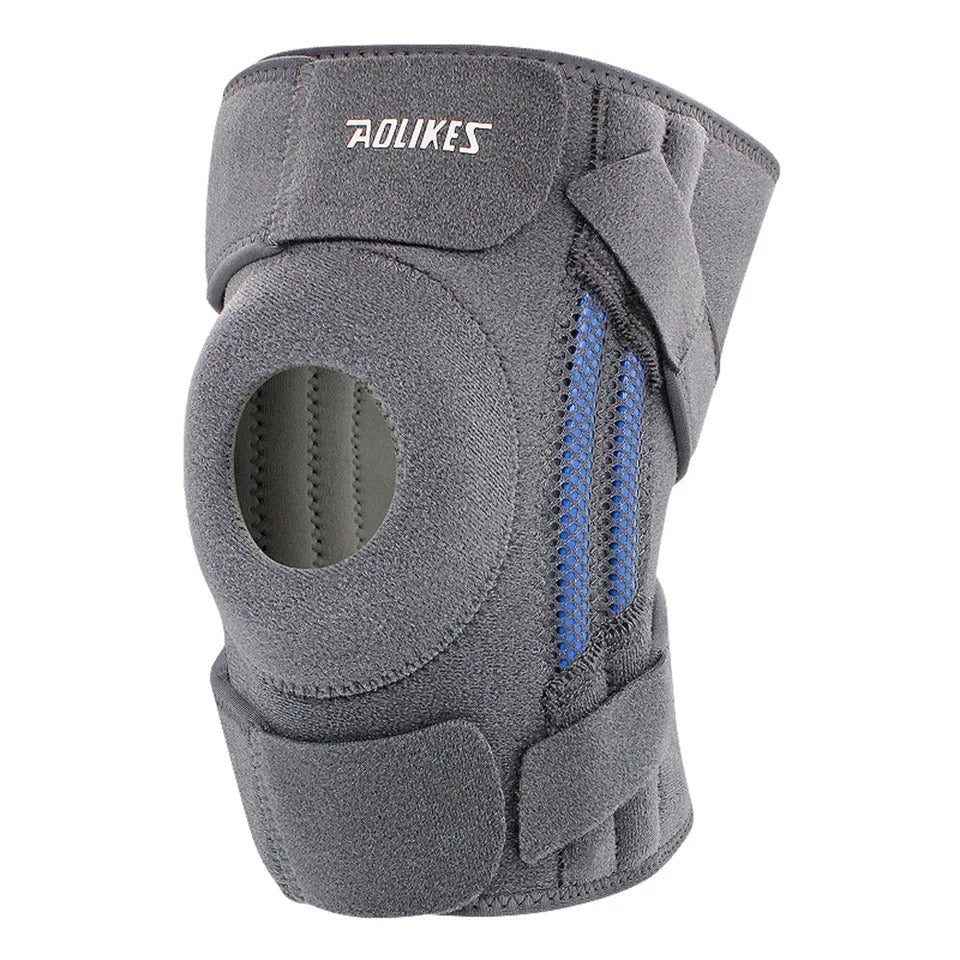 Knee Brace with Side Stabilizers & Patella Gel Pads, Knee Support for Cycling, Running &Climbing